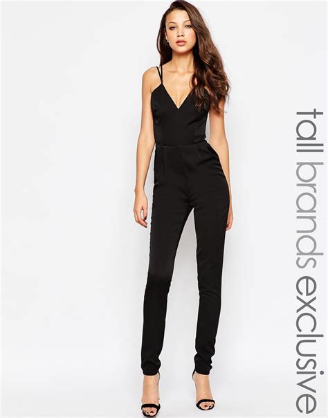 True Decadence Tall Strappy Plunge Front Jumpsuit At
