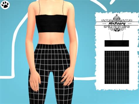 The Sims Resource Black And White Square Outfit Set By Msbeary Sims