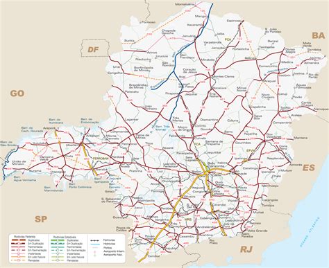 Mapa Com Todas As Cidades De Minas Gerais