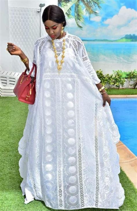 White Lace Agbada African Print Fashion Dresses African Fashion