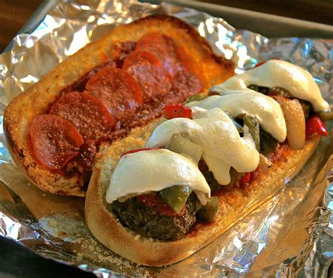 Handmade Pizzeria Style Meatball Subs With Pepperoni Bell Peppers