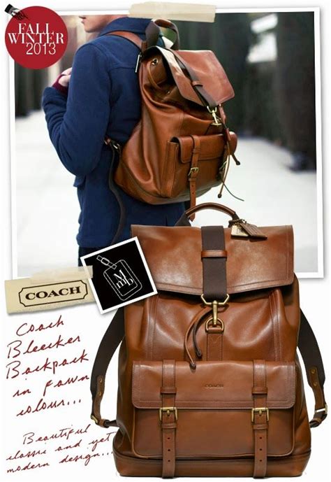 Coach Fall Winter 2013 Mens Bleecker Leather Backpack Leather
