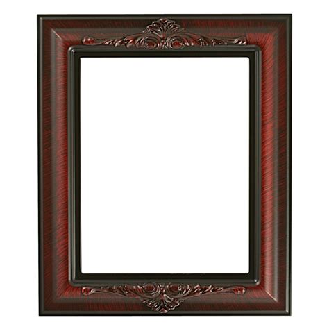 Rectangle Frame In Vintage Cherry Finish Antique Stripping On