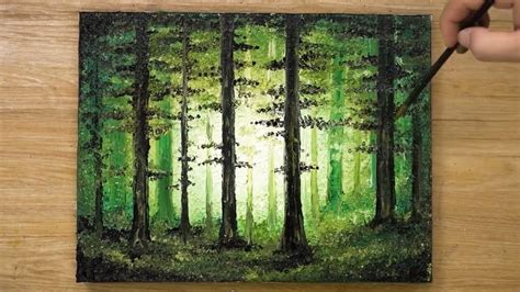 Comment Peindre Une Forêt Technique De Peinture Acrylique 431