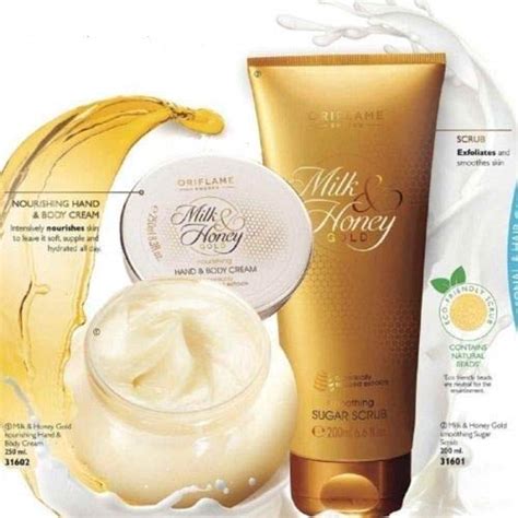 Buy Oriflame Milk And Honey Gold Nourishing Handandbody Cream 250ml Smoothing Sugar Scrub 200mlset
