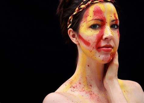 Splatter Face · A Face Painting · Art Makeup Techniques And Braiding