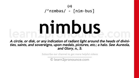 Pronunciation Of Nimbus Definition Of Nimbus Youtube