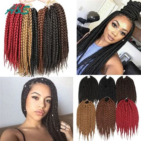 14 quality crochet braids hairstyles box braids hair synthetic braiding hair extensiones