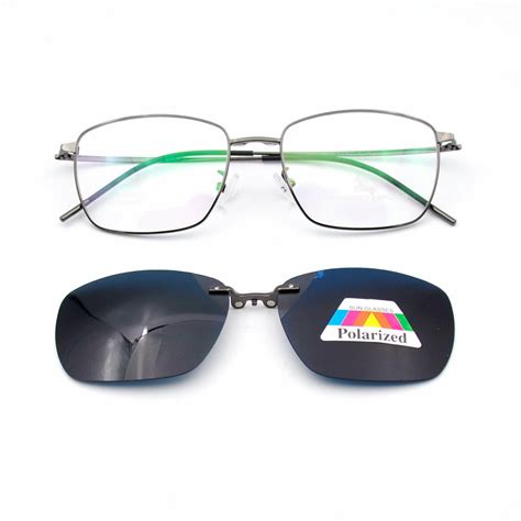 Mens Polarized Magnetic Clip On Sunglasses Glasses Frame Rx Retro Flexible Metal Sunglasses