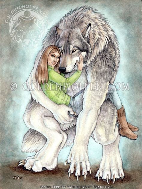 Moonsingers Woman Werewolf Drawing Furry Art Werewolf Art