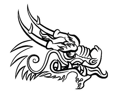 On the other end, draw a large oval and a smaller circle underneath. Chinese Dragon Drawing Easy at GetDrawings | Free download
