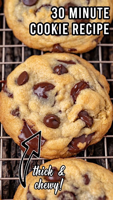 30 Minute Cookie Recipe Easy Chocolate Chip Cookies Crunchy Chocolate Chip Cookies Cookies