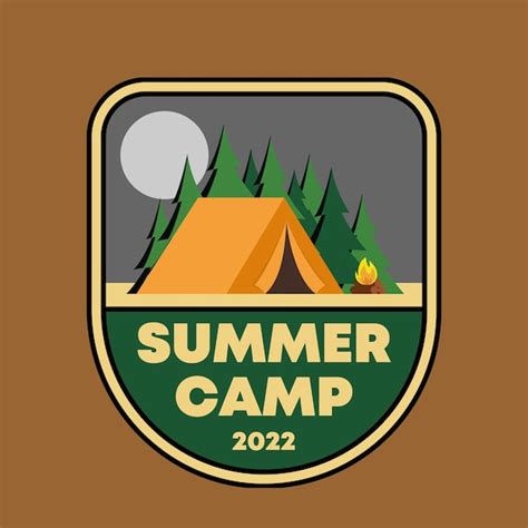 premium vector vintage woods summer camp badges and travel logo emblems
