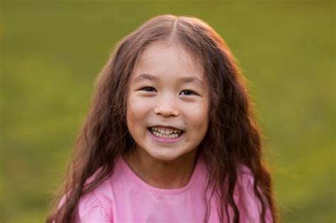 Free Photo Portrait Of Smiley Asian Girl