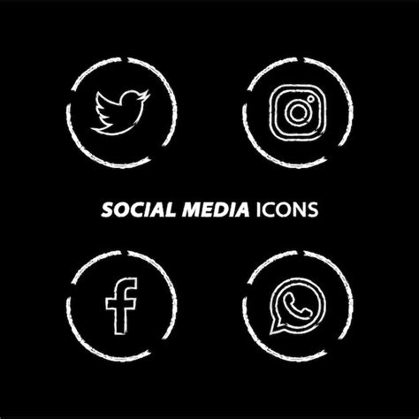 Premium Vector Popular Social Media Icons