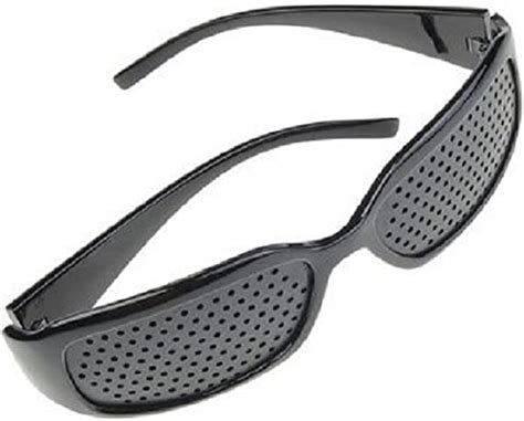 black pinhole stenopeic glasses eyesight vision improvement uk health and personal care
