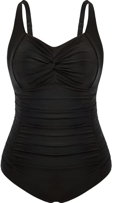 Hanna Nikole Womens Plus Size Sexy Tight Swimsuit Retro One Piece Swimsuit Black 24 Plus