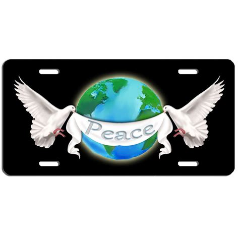 Peace On Earth Doves Vanity Aluminum License Plate Copper With Etsy