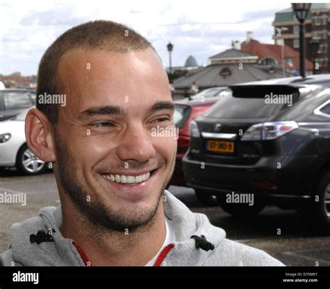 Wesley Sneijder And The Dutch National Soccer Team Arrive At The Hotel Huis Ter Duin Noordwijk
