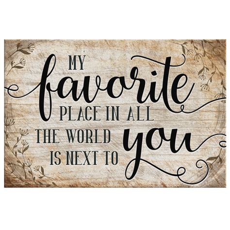 My Favorite Place In All The World Is Next To You Canvas Wall Art