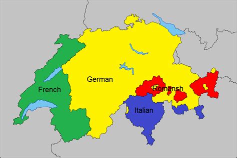 Three National Languages Spoken In Switzerland German French Italian