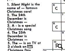 The Christmas Tree Crossword