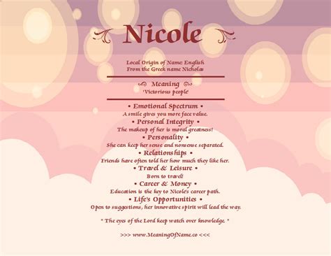 Nicole Meaning Of Name