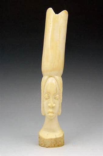 African Carved Ivory Tusk 9 Length