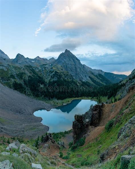 Backpacking Around Blue Lakes In Colorado S San Juan Mountains Stock