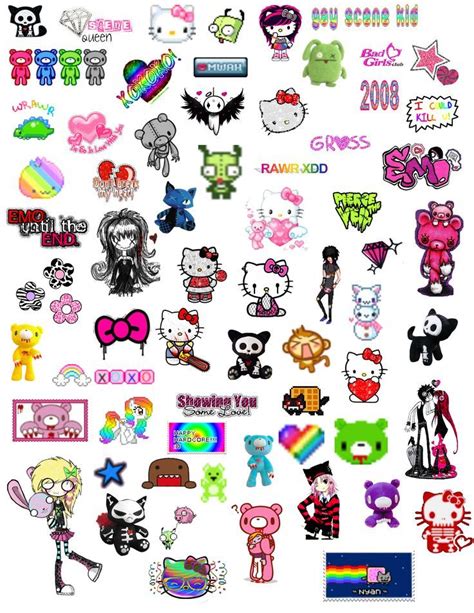 An Assortment Of Cartoon Stickers On A White Background With The Words