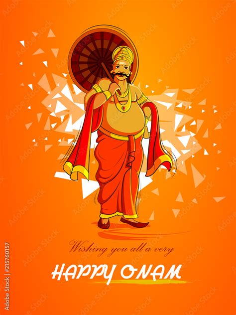Onam Festival Greeting Background With King Mahabali And Traditional My XXX Hot Girl