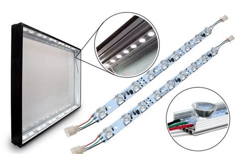 Edge Lit Led Modules 470mm High Power Light Boxes Led Edge Lighting 9pcs