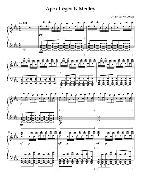 Apex Legends Piano Medley Main Theme Jumpmaster Sheet Music For