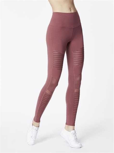 High Waist Moto Leggings In Earth By Alo Yoga From Carbon38 Moto
