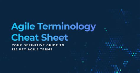 Agile Terminology Cheat Sheet Vitality Chicago Inc