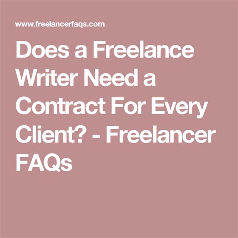 Does A Freelance Writer Need A Contract For Every Client Freelancer