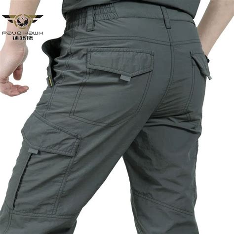 Mens Tactical Cargo Pants Breathable Lightweight Waterproof Quick Dry