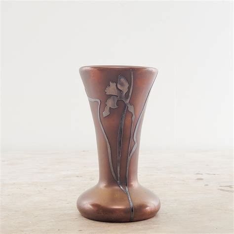 Heintz Art Metal Heintz Sterling And Copper Vase