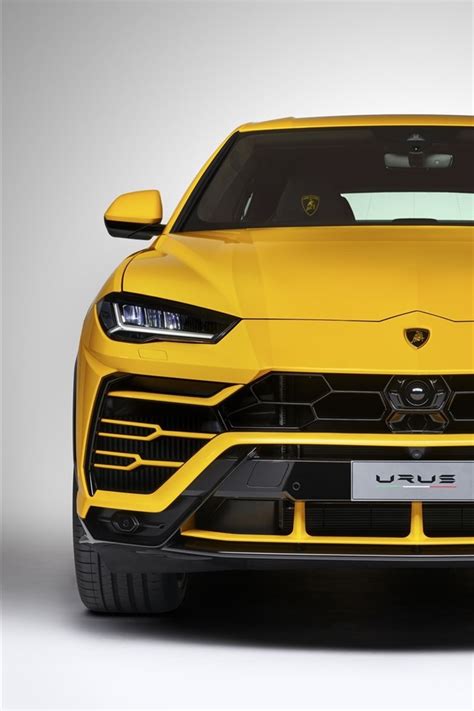 Wallpaper Lamborghini Urus Yellow Suv Supercar Front View Headlight