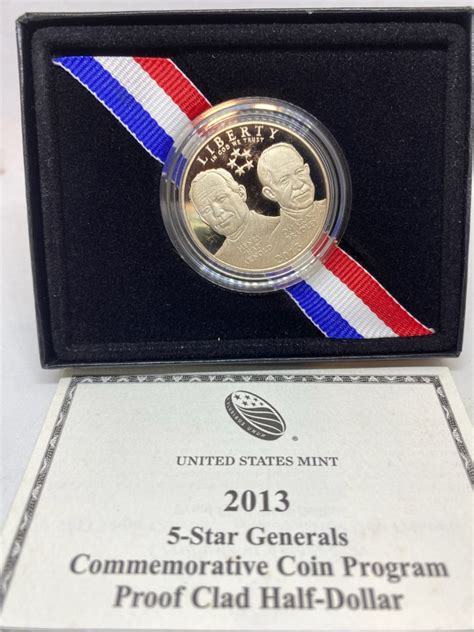 2013 United States Mint 5 Star Generals Commemorative Coin Program Half Dollar Property Room
