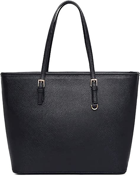Black Handbag Women Tote Bag Large Faux Leather Handbags For Lady Hand