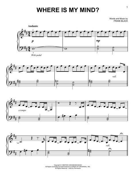 Maxence Cyrin Where Is My Mind Sheet Music And Printable Pdf Music