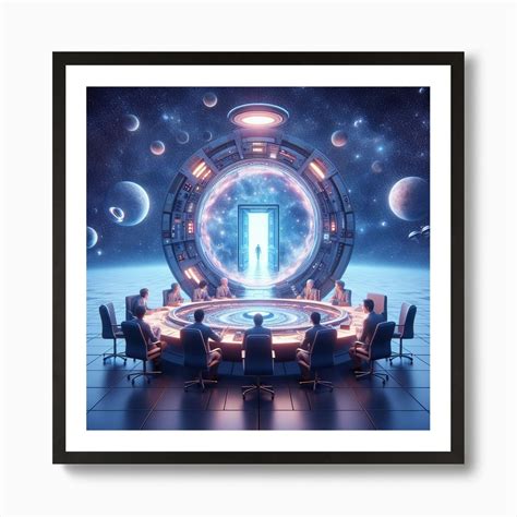 Futuristic Boardroom Art Print By Artists From The Future Fy