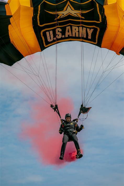 Dvids Images Us Army Parachute Team Soldier Parachutes Into