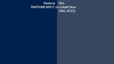 Pantone 655 C Vs Ral Cobalt Blue Ral 5013 Side By Side Comparison