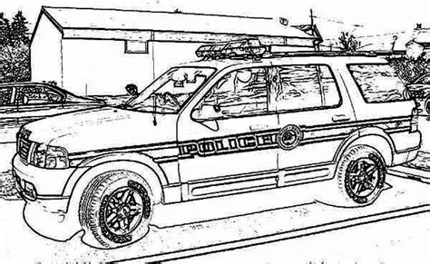 Print cars coloring page police car for free. Police Car Raid O Criminal House Coloring Page : Color Luna