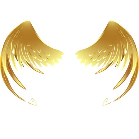 دانلود Png بال طلایی بال های طلایی رنگ Gold Angel Wings Png