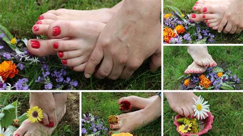 Pretty Flower Feet Red Toes Youtube