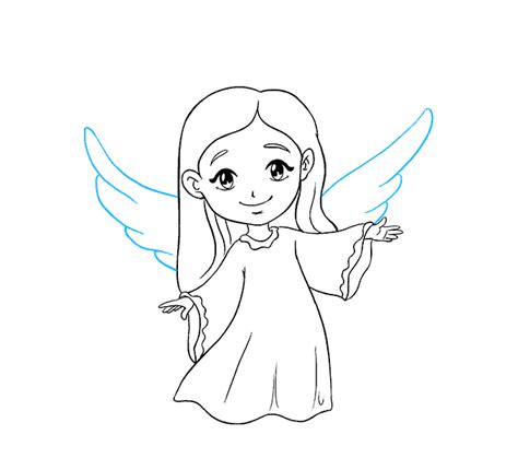 Cute Angel Step By Step Easy Drawings Harris Hictoundile
