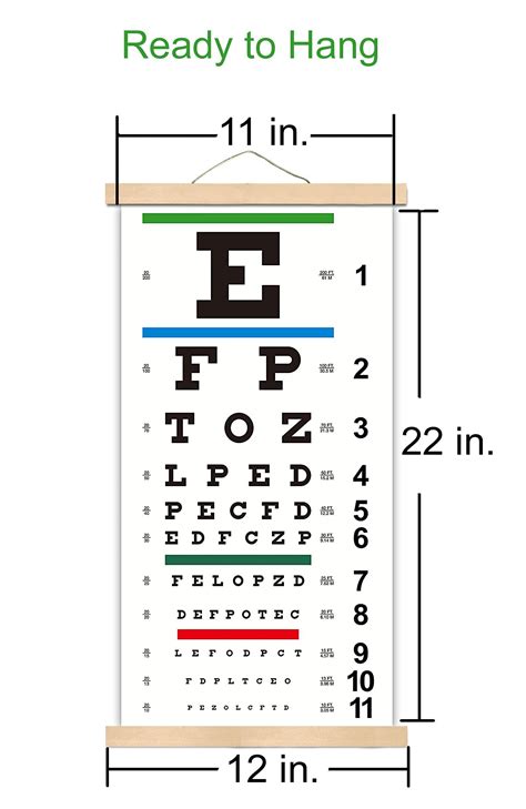 Buy Eye Charts For Eye Exams 20 Feet Snellen Eye Chart With Wooden